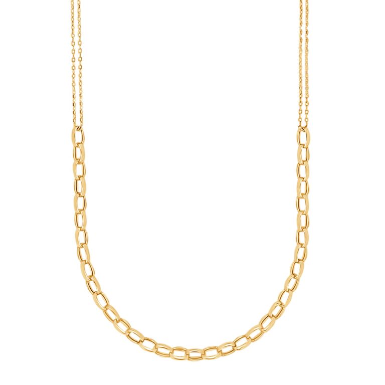 Siersbøl vedhæng i 8 kt guld. Inkl. forgyldt halskæde