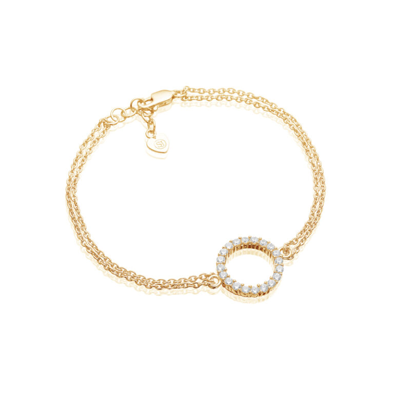 Sif Jakobs Biella Grande Armbånd i sterling sølv med transparent forgyldning og klare zirkoner Armbånd