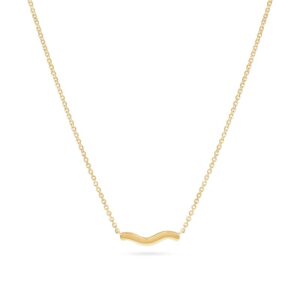 Sif Jakobs Ellera Waves Pianura halskæde i forgyldt