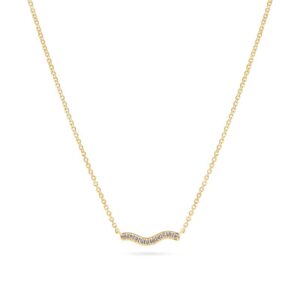 Sif Jakobs Ellera Waves halskæde i forgyldt med cubic zirkonia
