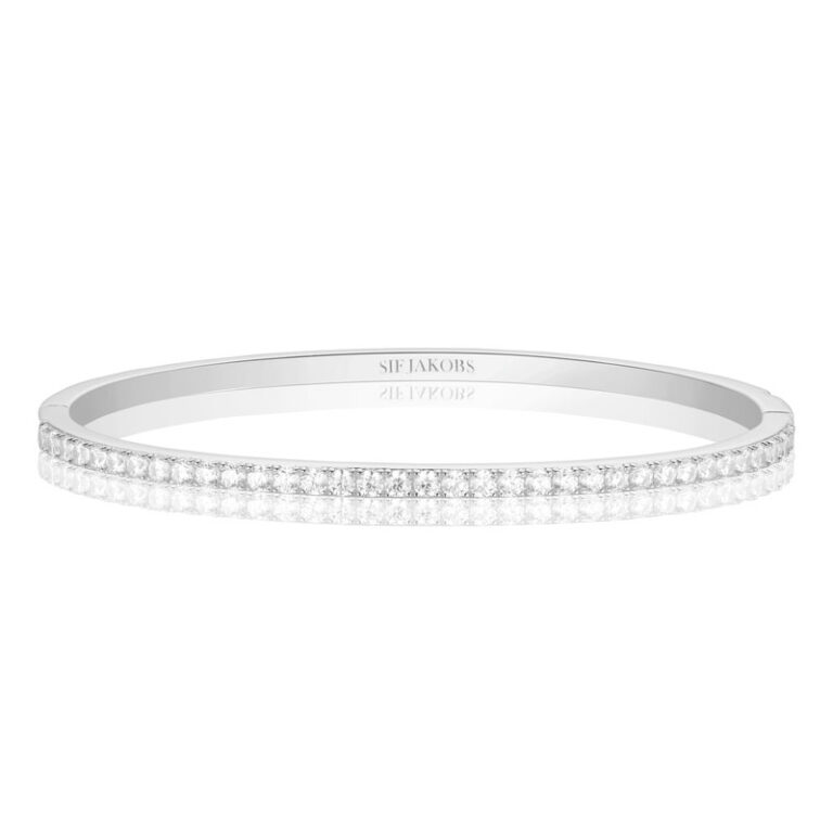 Sif Jakobs Jewellery Ellisse (Rhodineret Sterling Sølv Med Klare Zirkoner) Sølv Armbånd