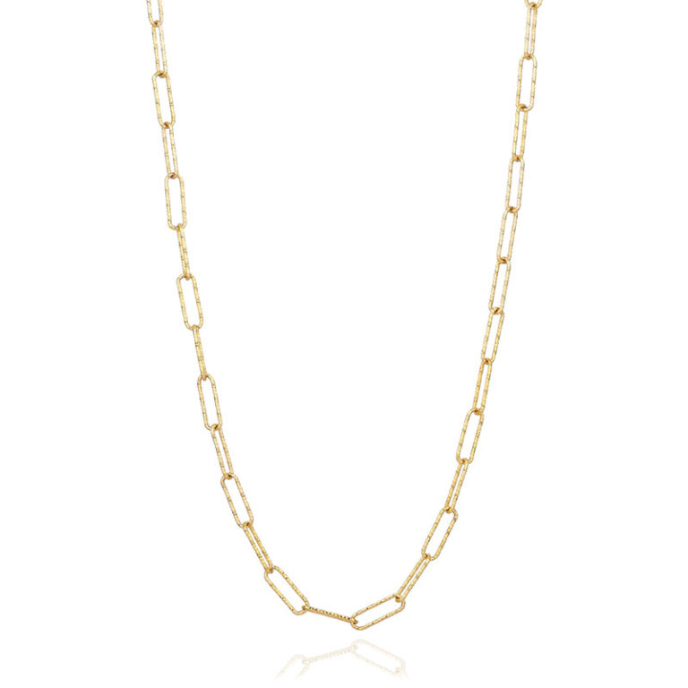 Sif Jakobs Luce Grande Chain halskæde i forgyldt 45cm - 3,5mm bred