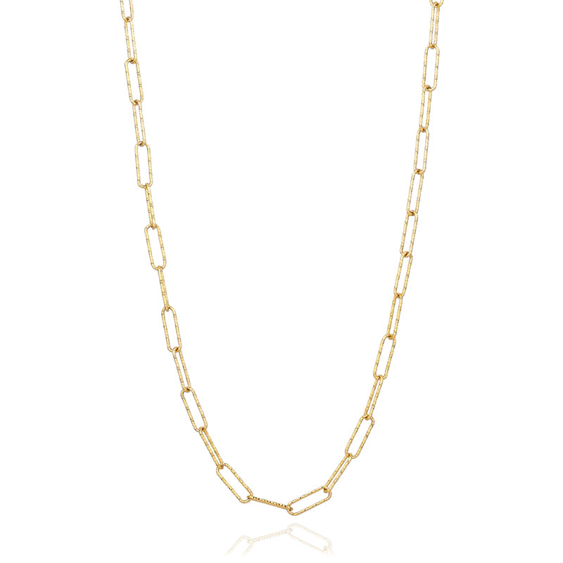 Sif Jakobs Luce Grande Chain halskæde i forgyldt 45cm - 3,5mm bred