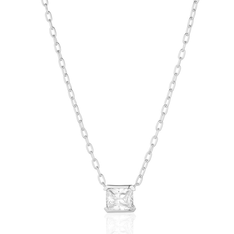 Sif Jakobs Roccanova Grande sølv halskæde med hvide cubic zirkonia