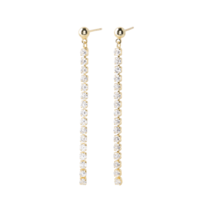 Simili String øreringe - forgyldt