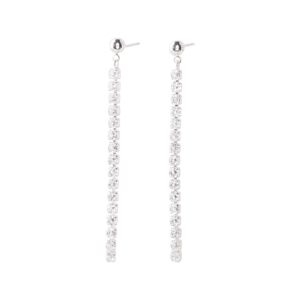 Simili String øreringe - sølvfarvet