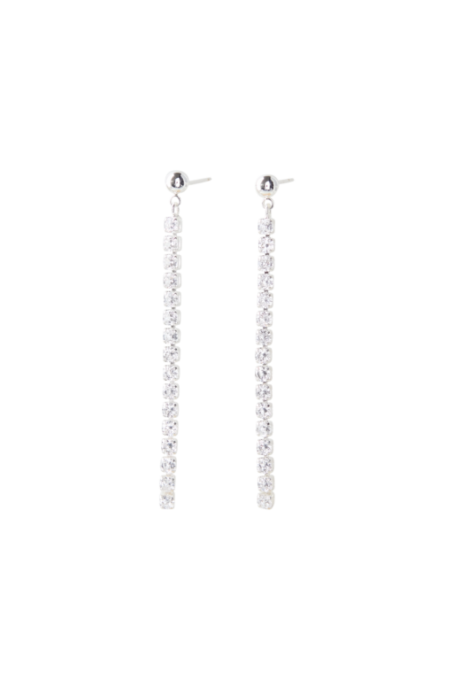 Simili String øreringe - sølvfarvet