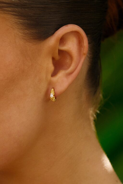 Small Flare Zebra hoops - forgyldt