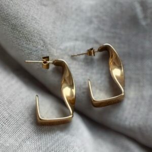 Smykkeli Copenhagen Øreringe - Twisted - Gold Colour