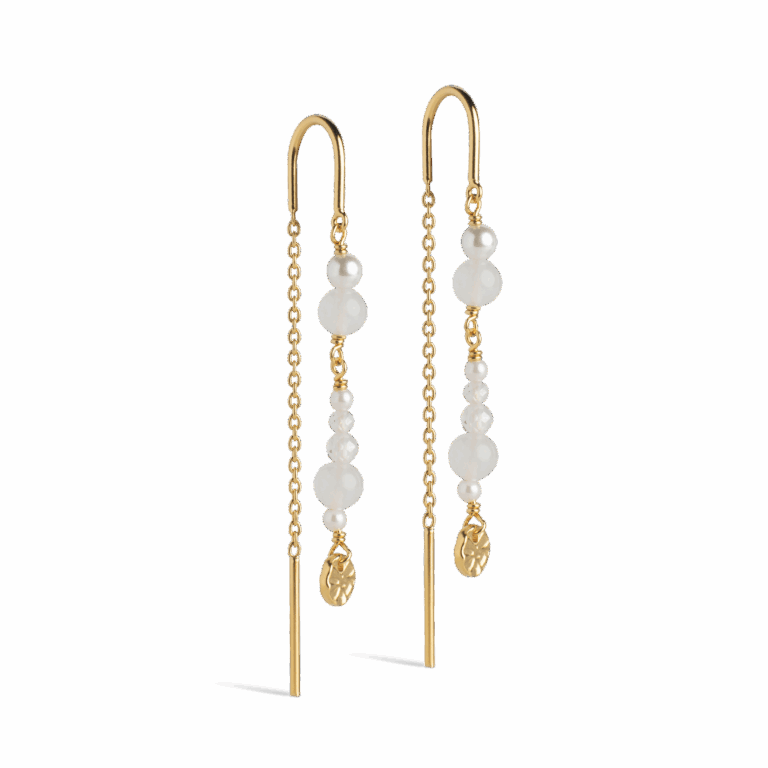 Sofia øreringe - White & Pearls