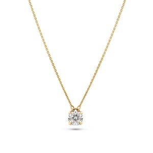 Solitaire halskæde Venice - 14 kt guld el. hvidguld, 0.50-2.00 ct TW G-H VS lab-grown diamant