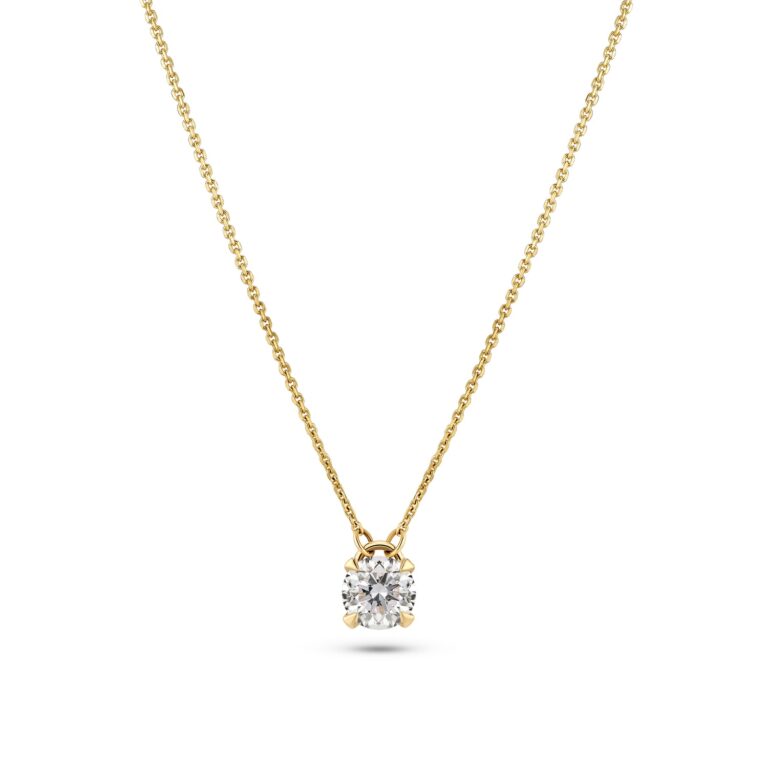 Solitaire halskæde Venice - 14 kt guld el. hvidguld, 0.50-2.00 ct TW G-H VS lab-grown diamant