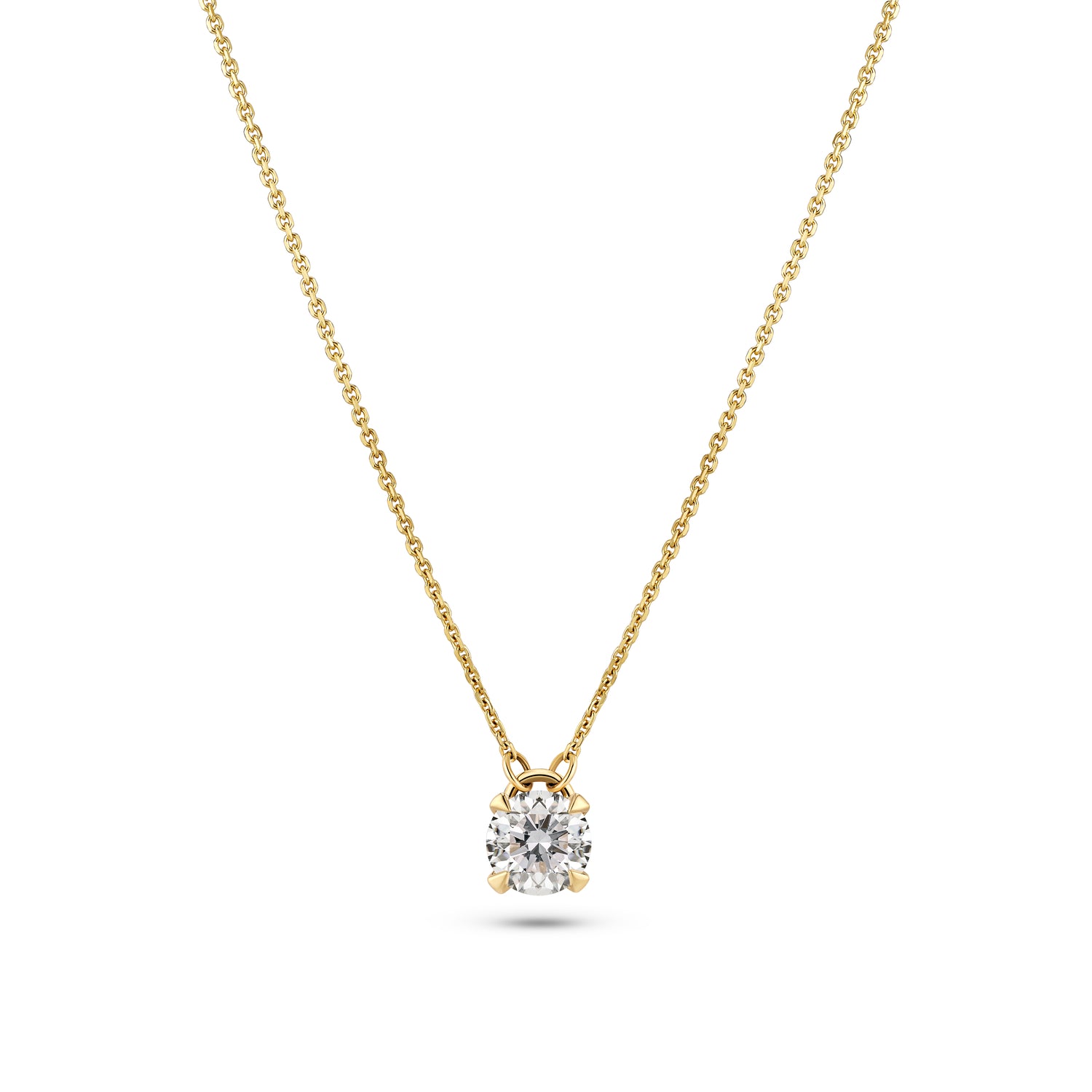 Solitaire halskæde Venice - 14 kt guld el. hvidguld, 0.50-2.00 ct TW G-H VS lab-grown diamant