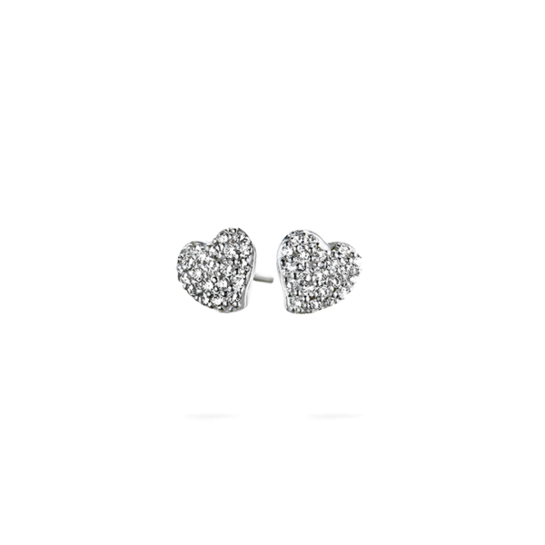 Spirit Icons Glowing Heart Øreringe i Sterling Sølv med Diamant