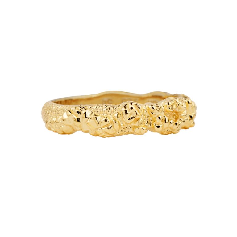 Stacking Crush ring - forgyldt