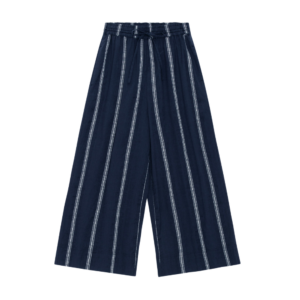 Storie Stripe bukser - Dark Navy/White
