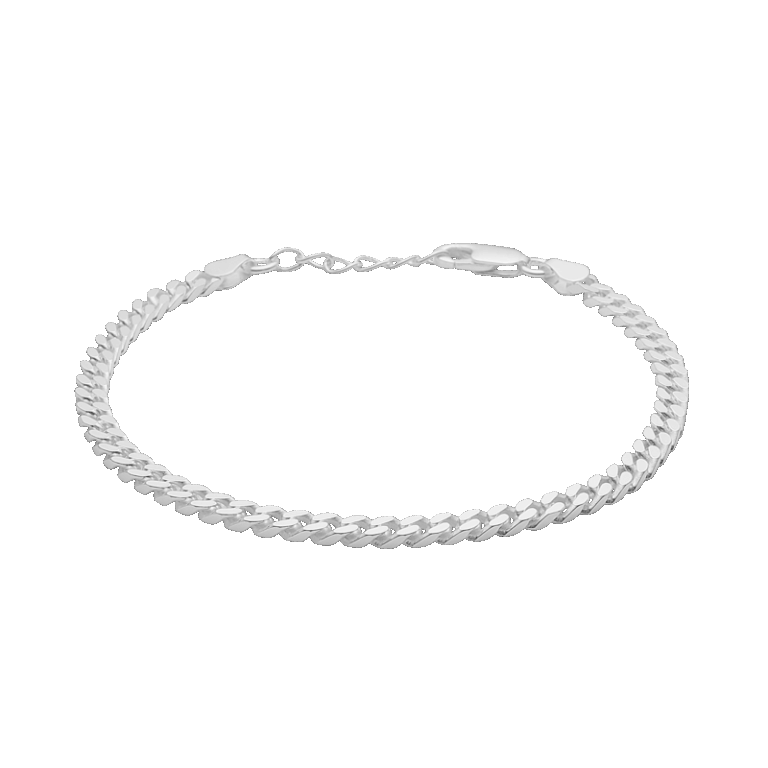 Studio Z Plaited Panser Facet armbånd i sølv