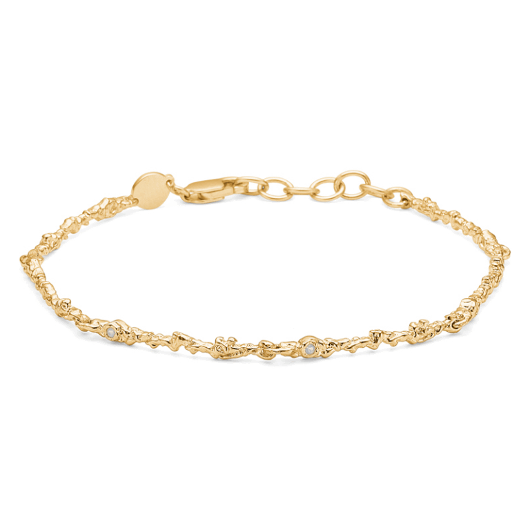 Studio Z Silica armbånd i forgyldt sølv med cubic zirkonia