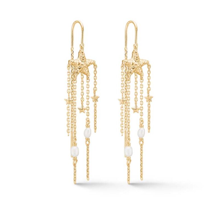 Studio Z Starfish Lustre øreringe i forgyldt