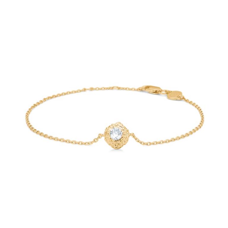 Studio Z Wild Cliff armbånd i forgyldt med cubic zirkonia