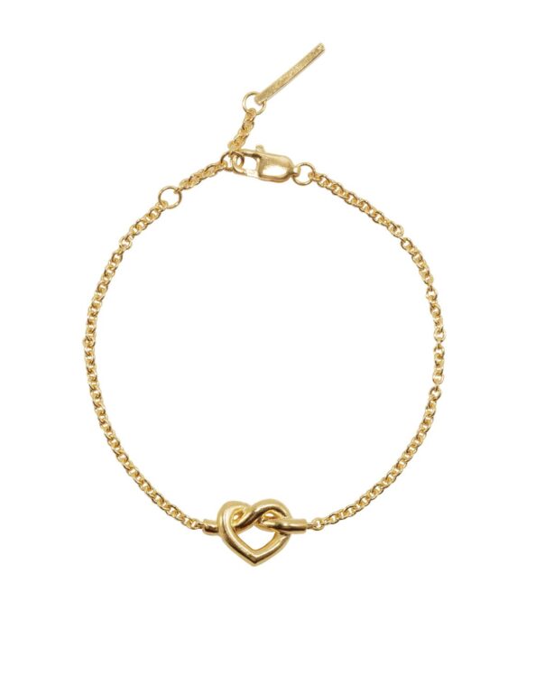 Tied Heart armbånd - forgyldt