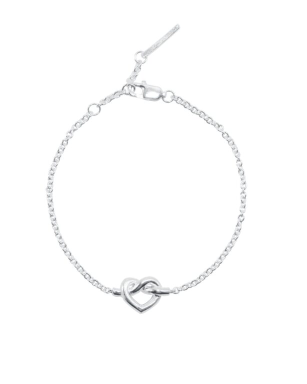 Tied Heart armbånd - sølv