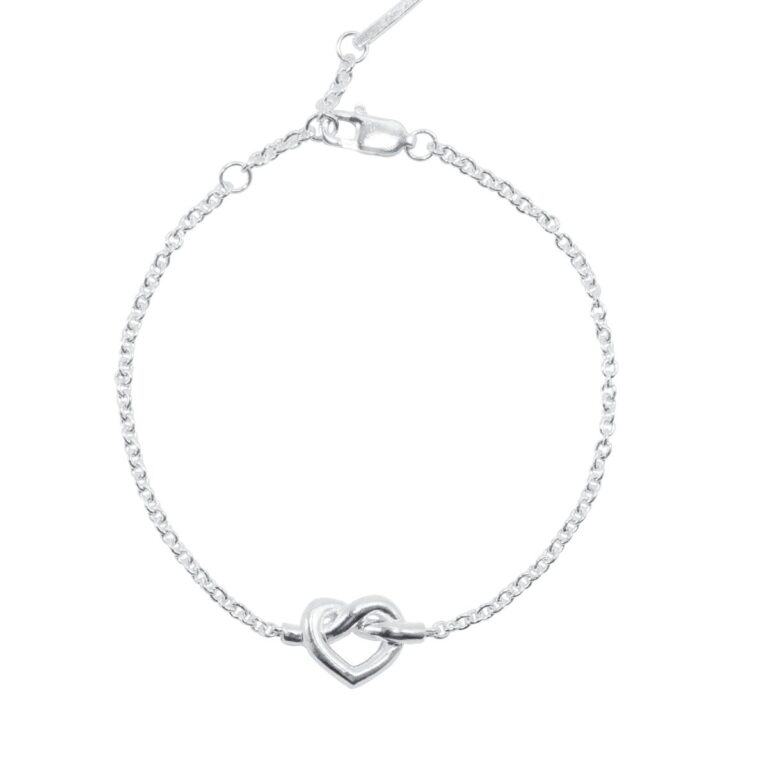 Tied Heart armbånd - sølv