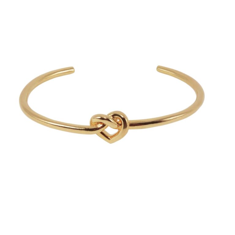 Tied Heart armring - forgyldt