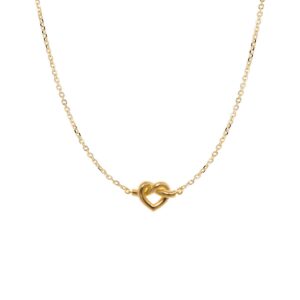 Tied Heart halskæde - forgyldt
