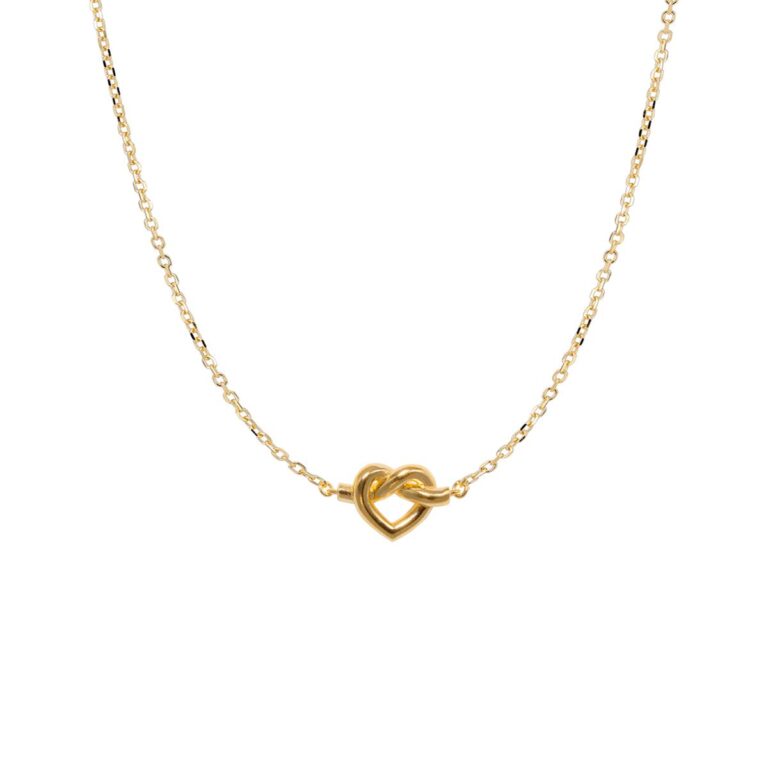 Tied Heart halskæde - forgyldt
