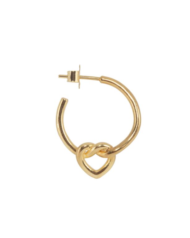 Tied Heart hoop - forgyldt