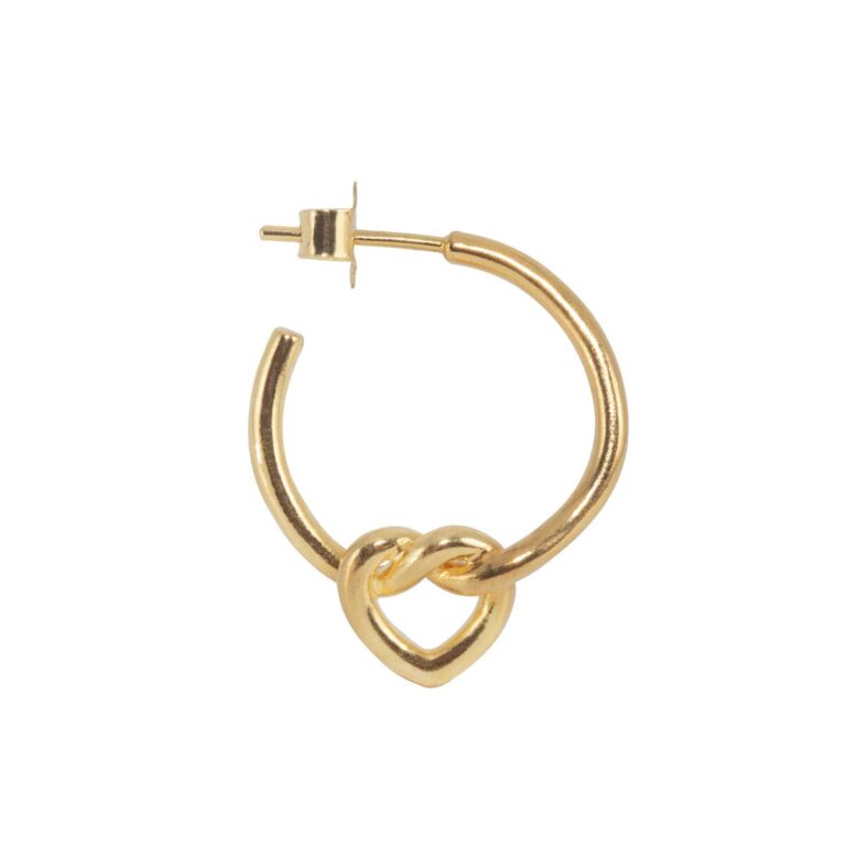 Tied Heart hoop - forgyldt
