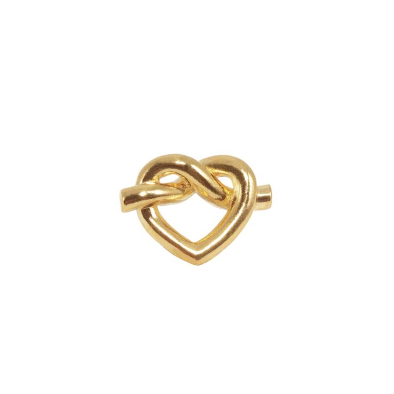 Tied Heart ørestik - forgyldt