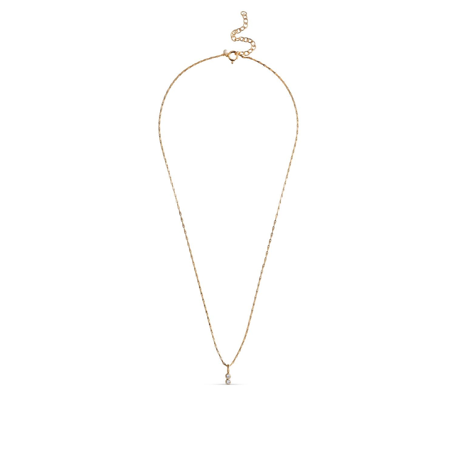 Twin halskæde - Clear CZ