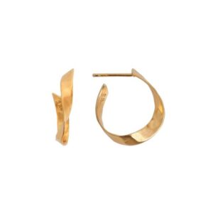 Twisted Hammered Creol Earring 1 Stk. | Forgyldt Fra Stine A