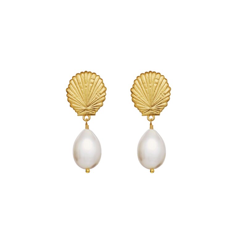 Venus hængeøreringe - forgyldt