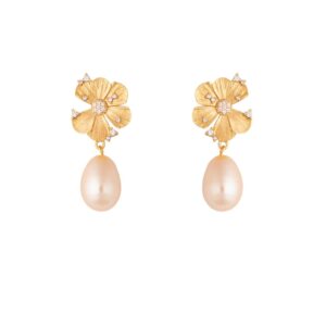 Venus wildflower øreringe - forgyldt