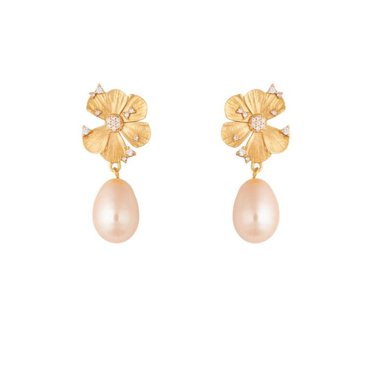 House of Vincent Venus Wildflower Forgyldt Hængeøreringe