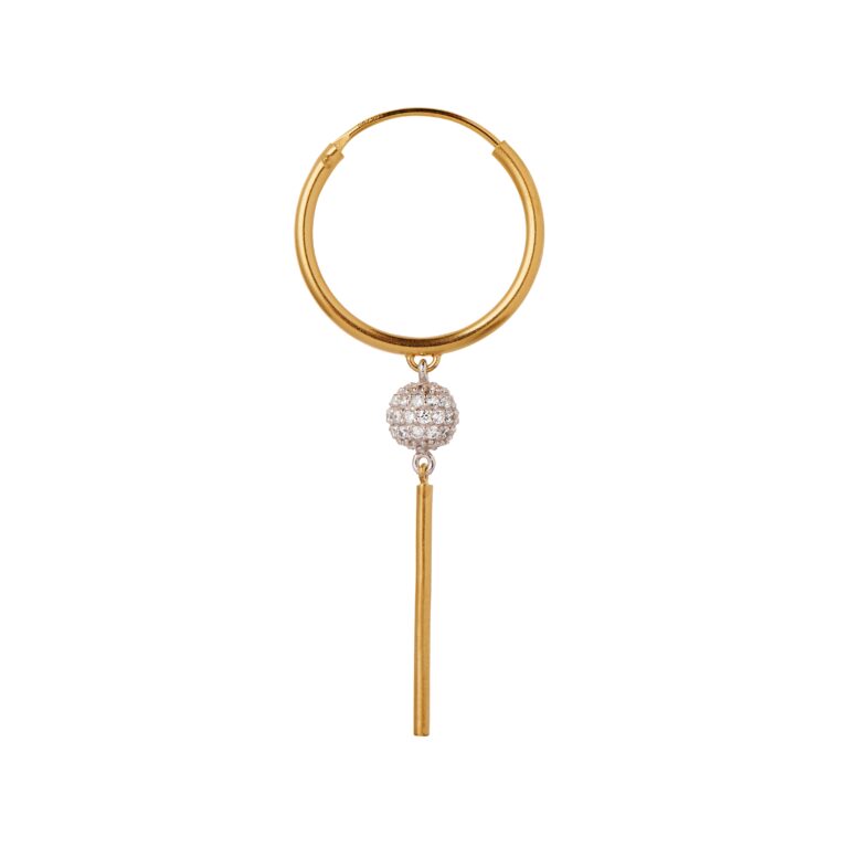 Vintage Disco Ball ørering - forgyldt