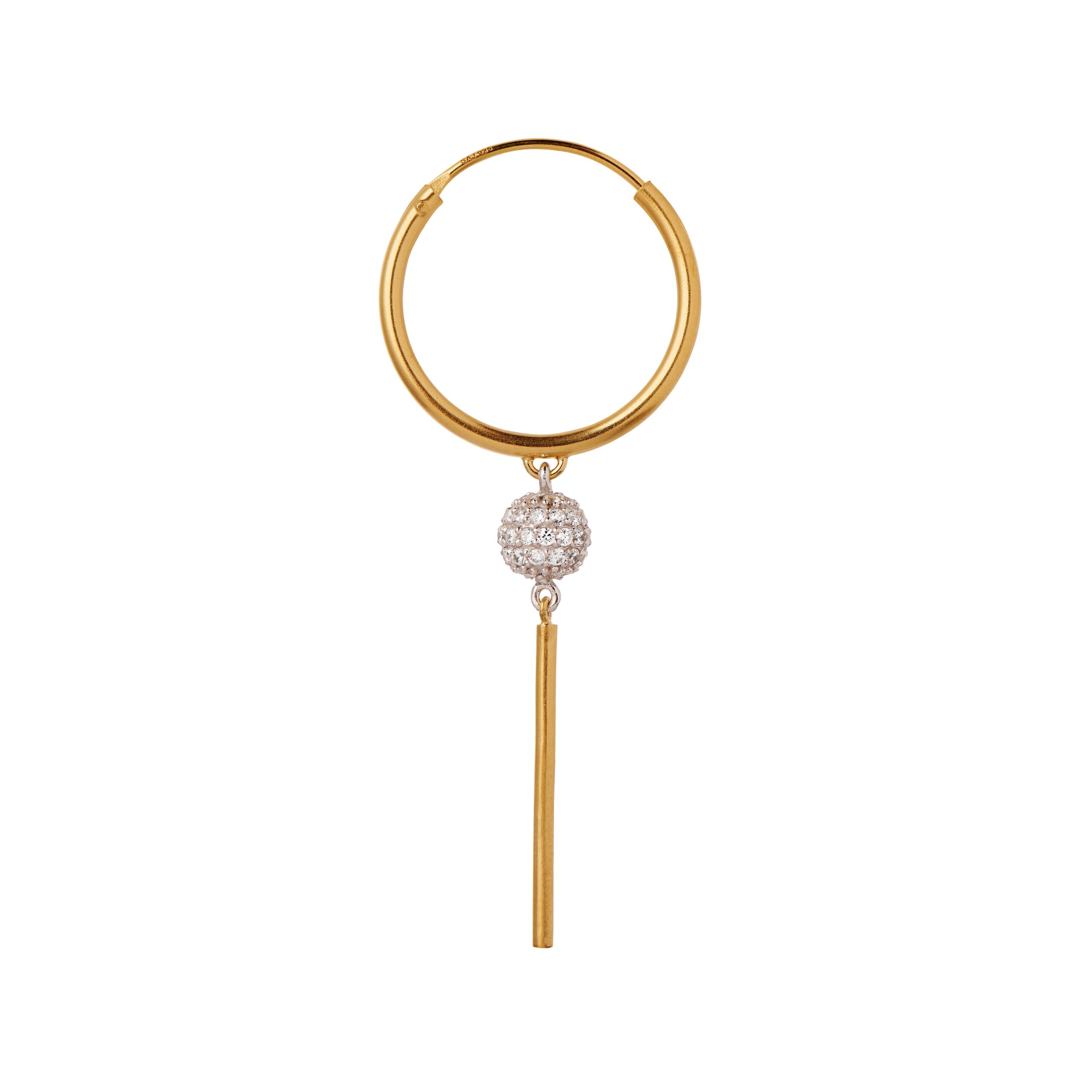 Vintage Disco Ball ørering - forgyldt