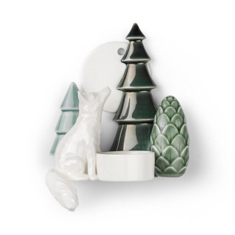 Winter Stories Fox vægfyrfadsstage - H13,5 cm.