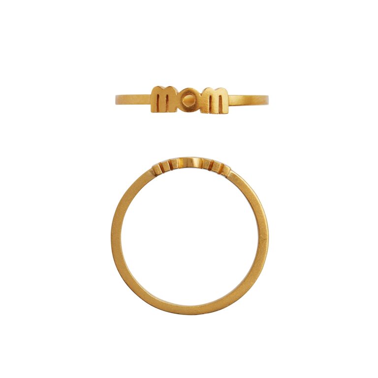 Wow mom ring - forgyldt