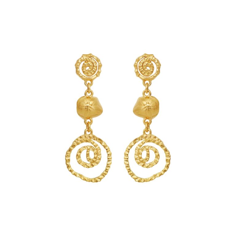 Zalina Petite hængeøreringe - forgyldt